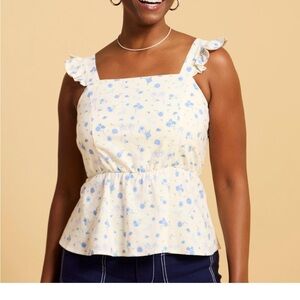 Disney Cinderella floral ruffled woman’s tank top